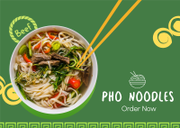 Pho Food Bowl Postcard