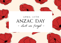 Anzac Day Pattern Postcard