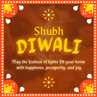 Peaceful Diwali Greeting Instagram Post Image Preview