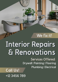 Home Interior Repair Maintenance Flyer