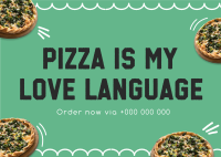 Fun Pizza Quotes Postcard