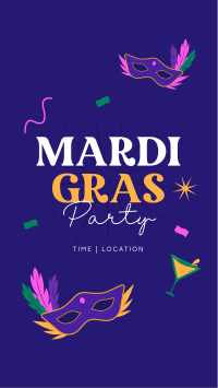 Mardi Gras Party Facebook Story