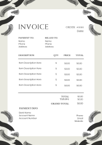 Scattered Brush Strokes Invoice