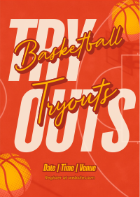 Basketball Game Tryouts Flyer