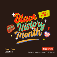 Multicolor Black History Month Linkedin Post Design