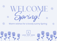 Welcome Spring Greeting Postcard