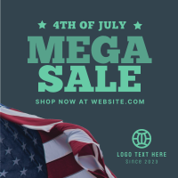 Fourth of July Sale Instagram Post Design