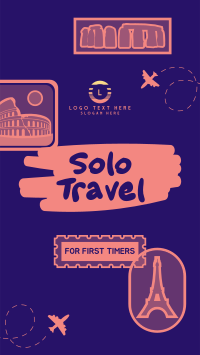 Stickers Solo Traveler Facebook Story