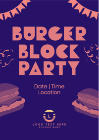 Burger Block Party Flyer