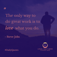 Love What You Do Instagram Post Design