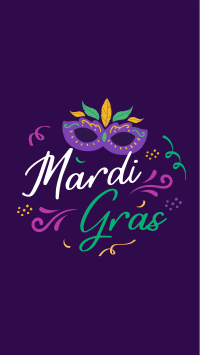 Let's Celebrate Mardi Gras Facebook Story Design