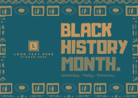 Modern Black History Month Postcard