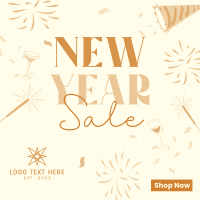 New Year Sparklers Sale Instagram Post