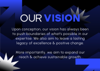 Corporate Our Vision Postcard Design