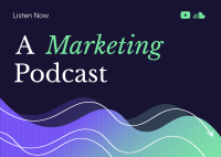 Marketing Professional Podcast Postcard Design