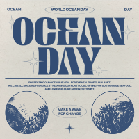 Retro Ocean Day Instagram Post