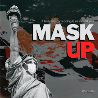 Lady Liberty Mask Instagram Post Design