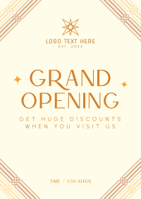 Art Deco Grand Opening Flyer