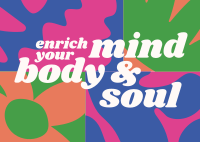 Mind Body & Soul Postcard