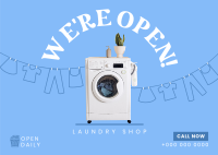 Laundry Washer Postcard Design