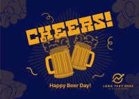 Cheery Beer Day Postcard