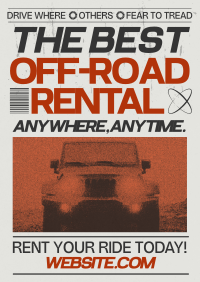 Brutalist Off-Road Rental Poster Design