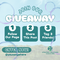 Giveaway Quirky Bubbles Instagram Post Design