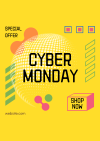 Quirky Tech Cyber Monday Poster