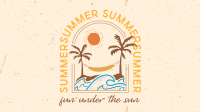 Summer Beach Badge Animation