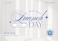 Sophisticated Launch Day Postcard