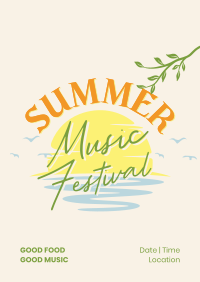 Beachy Summer Music Poster