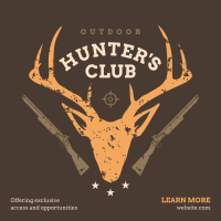 Join The Hunter's Club Instagram Post Design