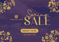 Spring Sale Flowers Postcard Design