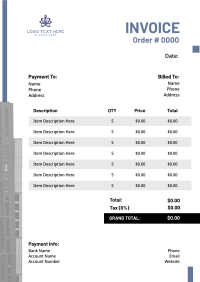 Partners Building Invoice