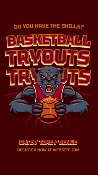 Basketball Tryout TikTok Video Design