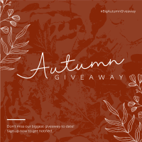 Leafy Autumn Grunge Linkedin Post Design