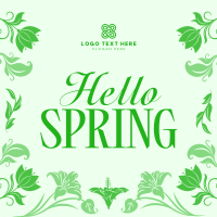 Vintage Spring Pattern Instagram Post Design