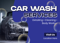 Carwash Auto Detailing Postcard