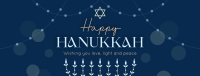 Festive Hanukkah Lights Facebook Cover