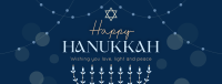 Festive Hanukkah Lights Facebook Cover Image Preview