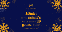 Winter Quote Snowflakes Facebook Ad