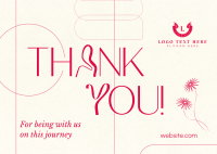 Elegant Thank you Postcard