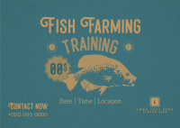 Fish Farming Training Postcard