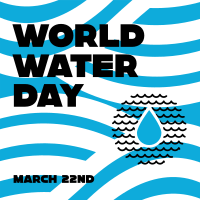 World Water Day Waves Linkedin Post