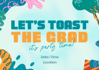 Graduation Day Toast Postcard