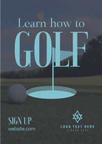 Minimalist Golf Coach Flyer