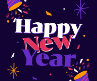 Festive New Year Facebook Post