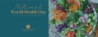 Minimalist World Health Day Greeting Facebook Cover
