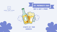 Saint Patrick Beer Illustration Facebook Event Cover