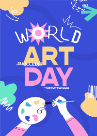 Quirky World Art Day Flyer